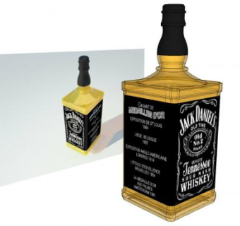 杰克丹尼威士忌1000毫升SU模型下载_sketchup草图大师SKP模型