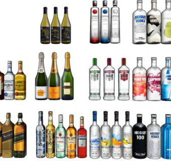 威士忌啤酒酒水分类SU模型下载_sketchup草图大师SKP模型