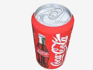 打开的可口可乐罐SU模型下载_sketchup草图大师SKP模型