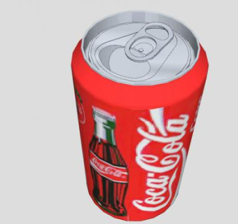 打开的可口可乐罐SU模型下载_sketchup草图大师SKP模型