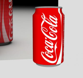 355毫升可口可乐罐SU模型下载_sketchup草图大师SKP模型