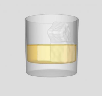 一杯威士忌酒水SU模型下载_sketchup草图大师SKP模型