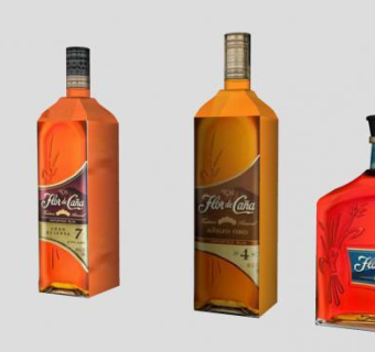 朗姆酒酒瓶系列SU模型下载_sketchup草图大师SKP模型