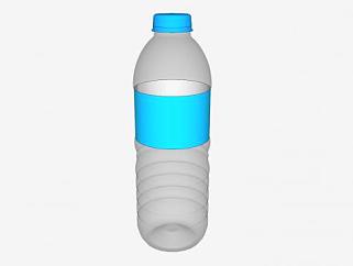 透明<em>塑料瓶</em>蓝色标签瓶盖SU模型下载_sketchup草图大师...