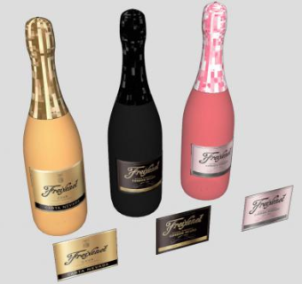 菲斯奈特起泡酒SU模型下载_sketchup草图大师SKP模型