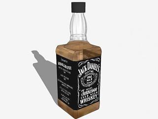 杰克·丹尼威士忌酒水SU模型下载_sketchup草图大师SKP模型