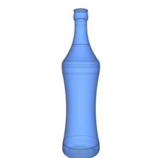 蓝色玻璃水瓶SU模型下载_sketchup草图大师SKP模型