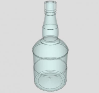 750毫升威士忌酒瓶SU模型下载_sketchup草图大师SKP模型