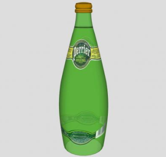 法国绿瓶气泡水SU模型下载_sketchup草图大师SKP模型