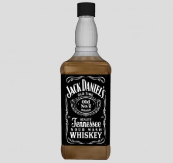 杰克丹尼威士忌酒水SU模型下载_sketchup草图大师SKP模型