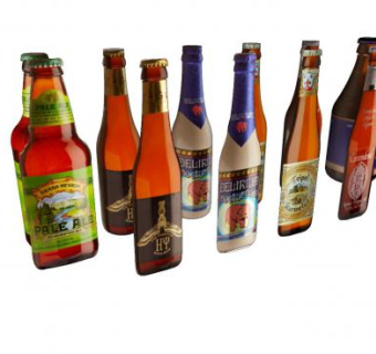 精酿啤酒酒水系列SU模型下载_sketchup草图大师SKP模型