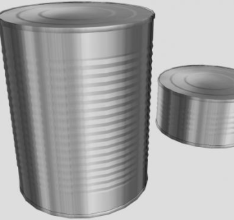 金属罐头外观设计SU模型下载_sketchup草图大师SKP模型