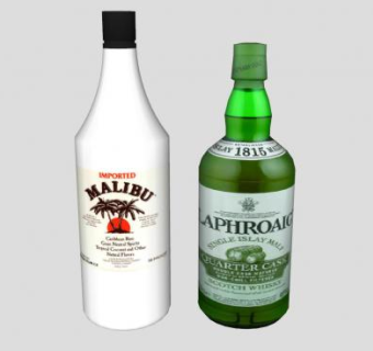 利口酒啤酒酒水酒瓶SU模型下载_sketchup草图大师SKP模型