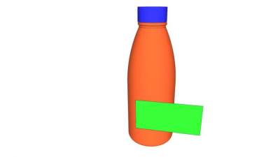 橙色塑料瓶SU模型下载_sketchup草图大师SKP模型