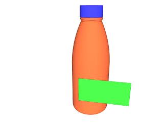 橙色<em>塑料瓶</em>SU模型下载_sketchup草图大师SKP模型