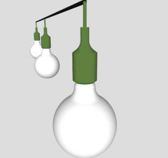 酒瓶灯泡装饰SU模型下载_sketchup草图大师SKP模型