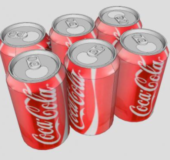 6罐可口可乐汽水SU模型下载_sketchup草图大师SKP模型