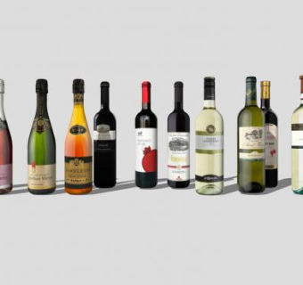 洋酒酒水品牌标签系列SU模型下载_sketchup草图大师SKP模型