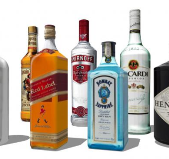 7款洋酒酒水系列SU模型下载_sketchup草图大师SKP模型