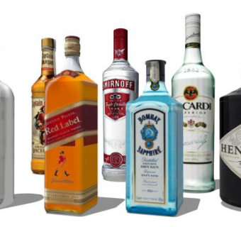 酒瓶酒水收集系列SU模型下载_sketchup草图大师SKP模型