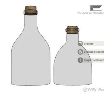 装饰玻璃器皿瓶塞SU模型下载_sketchup草图大师SKP模型