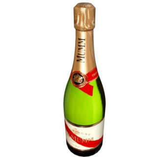 香槟酒酒水标签酒瓶SU模型下载_sketchup草图大师SKP模型