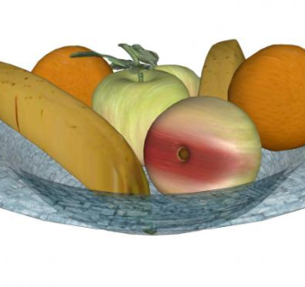 水果玻璃果盘SU模型下载_sketchup草图大师SKP模型