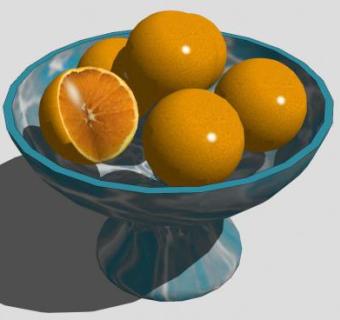 陶瓷果碗橙子SU模型下载_sketchup草图大师SKP模型