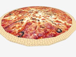 <em>意大利披萨</em>食品SU模型下载_sketchup草图大师SKP模型