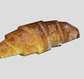 牛角包面包SU模型下载_sketchup草图大师SKP模型