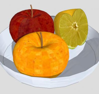 盘中水果SU模型下载_sketchup草图大师SKP模型