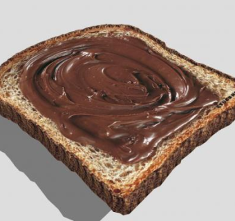 涂巧克力酱的吐司SU模型下载_sketchup草图大师SKP模型