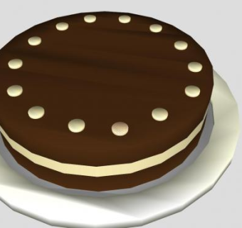 巧克力奶油蛋糕SU模型下载_sketchup草图大师SKP模型
