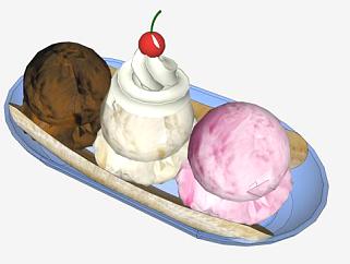 <em>冰淇淋</em>奶油SU模型下载_sketchup草图大师SKP模型