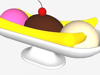 香蕉船<em>冰淇淋</em>SU模型下载_sketchup草图大师SKP模型