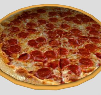 意大利香肠披萨食物SU模型下载_sketchup草图大师SKP模型