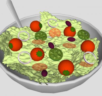 蔬菜沙拉SU模型下载_sketchup草图大师SKP模型