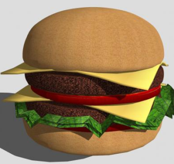 双层汉堡SU模型下载_sketchup草图大师SKP模型