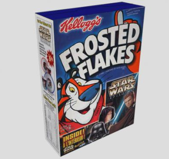 玉米麦片纸盒包装SU模型下载_sketchup草图大师SKP模型