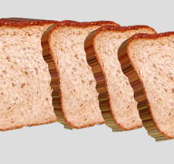 切片的吐司面包SU模型下载_sketchup草图大师SKP模型