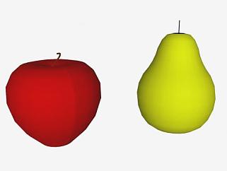 <em>苹果</em>和梨<em>水果</em>SU模型下载_sketchup草图大师SKP模型