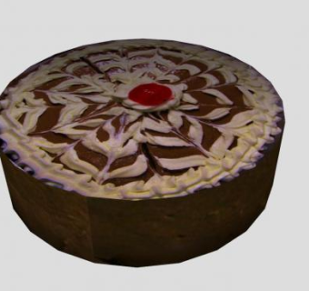 巧克力奶油装饰蛋糕SU模型下载_sketchup草图大师SKP模型