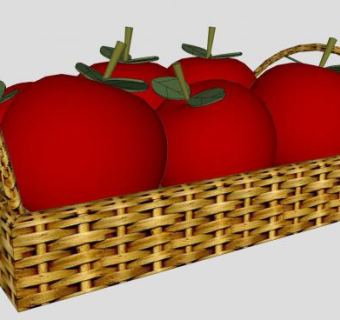 编织蓝里的苹果SU模型下载_sketchup草图大师SKP模型