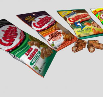 组合多口味零食饼干SU模型下载_sketchup草图大师SKP模型