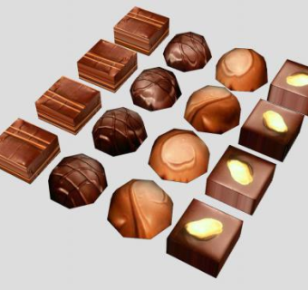 夹心巧克力系列SU模型下载_sketchup草图大师SKP模型