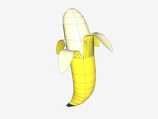 剥<em>皮</em>的香蕉SU模型下载_sketchup草图大师SKP模型