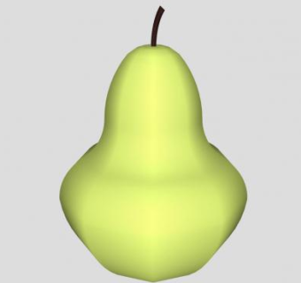 青色水果梨SU模型下载_sketchup草图大师SKP模型