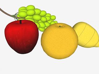 四种食用水果SU模型下载_sketchup草图大师SKP模型