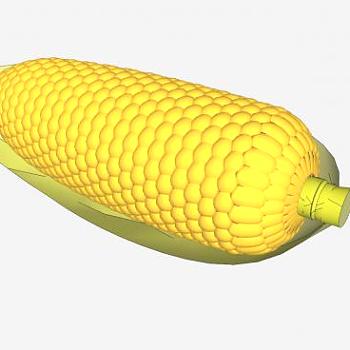 带叶的玉米SU模型下载_sketchup草图大师SKP模型