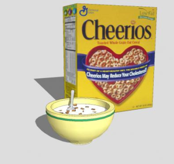 麦片碗和盒子SU模型下载_sketchup草图大师SKP模型